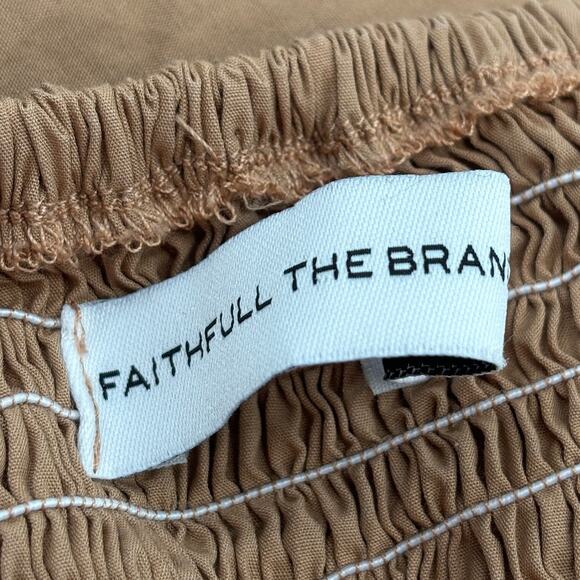 Faithfull The Brand Plain Hazelnut Bloom Midi Dress - Picture 11 of 14